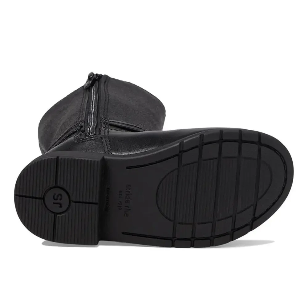 Stride Rite SR Jess Boots Toddler 10C M Black Side Zip Round Toe Mid-Calf NCZ312
